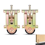 Yuiturt Lot de 2 Roulettes de Porte Coulissante, Roulements à Billes pour Placard et Armoi...