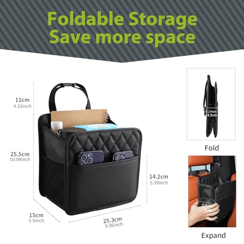 Image of FrgKbTm 2Pack Car Seat Back Organizer, Waterproof Car Backseat Organizer with Cup Holders Large Capacity Hanging Car Storage Bag for Phones Documents Cups Bottle Travel Compatible with Most Vehicles