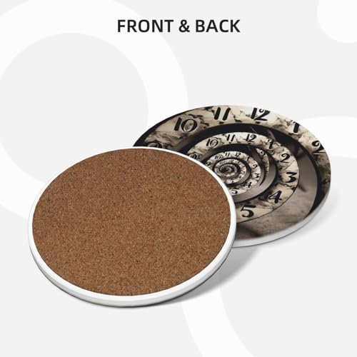 Dessous de verre céramique absorbants x6 avec support pour table - 3