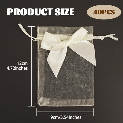 Bolsas de regalo de boda color beige para envolver obsequios pequeños 3