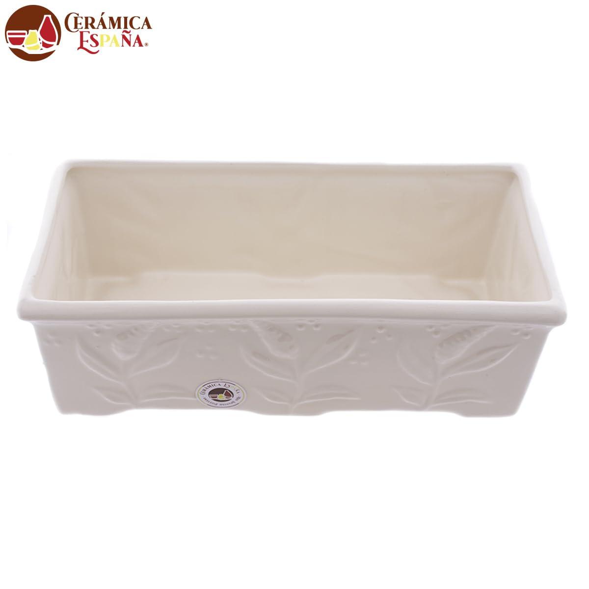 CERÁMICA ESPAÑA | Jardinera Cementerio | Jardinera de cerámica Lápidas Funerarias Rectangular - Modelo D05 | 31.5x13.5x11.5 cm