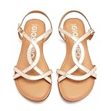GIOSEPPO Sandalias Doradas de Tiras Finas para Mujer lamim