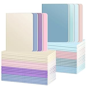 Ddaowanx 48 Pack Colorful Notebooks, Journals in Bulk, Lined Paper Sketchbooks, 72 Pages, 36 Sheets,8.3×5.5 Inch, A5 Size, Travel Writing Notebooks Journal for Office School Supplies (48, 8 Colors)