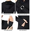 COOrun Workout Jacket Women Full Zip Hoodie Sportswear Athletic Running Track Jacket With Watch Thumb Hole Black-M