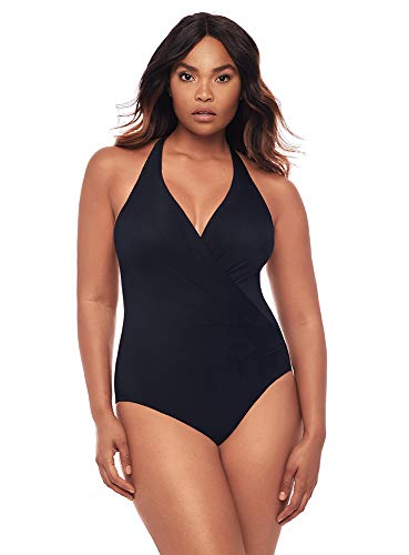 Miraclesuit Women's Swimwear Wrapsody Tummy Control Soft Cup One Piece Swimsuit