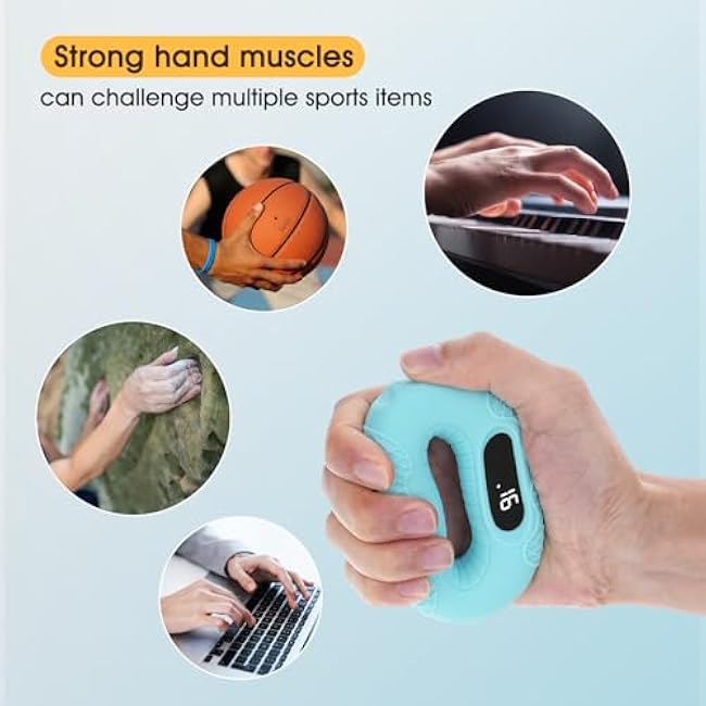Grip strength trainer Hand grip strengthener with Time -down and pages, exercise your arms, Wrist,Entertainment and Release Stress Coexist