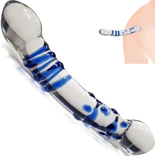 Glass dildo für Paare 21cm ⌀3,5cm Doppeldilos für frauen Glasplug Glasdildo SM Sexspielzeug für frauen solo extreme prostata massage stimulation für frau Butplug Analplug# G22
