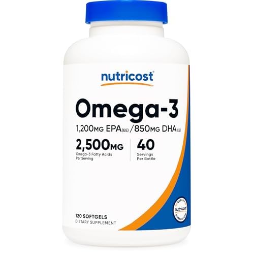 Nutricost Omega 3 Fish Oil (2500MG) 120 Softgels, 40 Servings