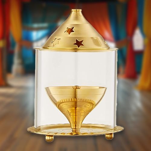 See full amazon price history chart for Gold Brass Akhand Diya for Puja with Glass Cover - 6.4 inches Big Size Glass Diya with Handle for Pooja , Gold Lid Lamp for Jyoti Lighting in Mandirs Gold Brass Akhand Diya for Puja with Glass Cover - 6.4 inches Big Size Glass Diya with Handle for Pooja , Gold Lid Lamp for Jyoti Lighting in Mandirs (B0DH2FCT91) Amazon Price History, Amazon Price Tracker