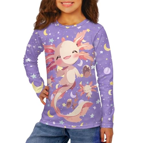 Image of Long Sleeve Shirts for Girls Winter Tops 3-16t Cartoon T Shirts for Fall Clothes