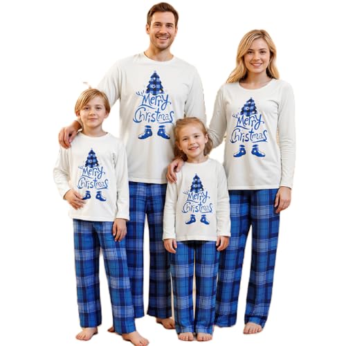 2025 Christmas Pajama Family Matching Pajamas Sets Christmas Pjs Sleepwear Outfits for Christmas Holiday Xmas Party