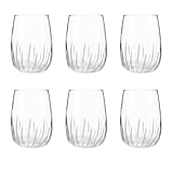10 Strawberry Street Mistral Glassware, Aerating Stemless Wine, Set of 6