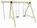 Produktbild Loggyland 9133 - Holz-Schaukel-Set Bounce aus Lärche/Douglasie, Höhe 2.60m