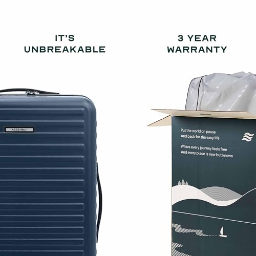 Image of Assembly Stark 20 Inch Cabin Trolley Bag Hard Shell Polycarbonate Suitcase with Laptop Compartment with TSA Lock 8 Spinner Wheels Carry On Luggage