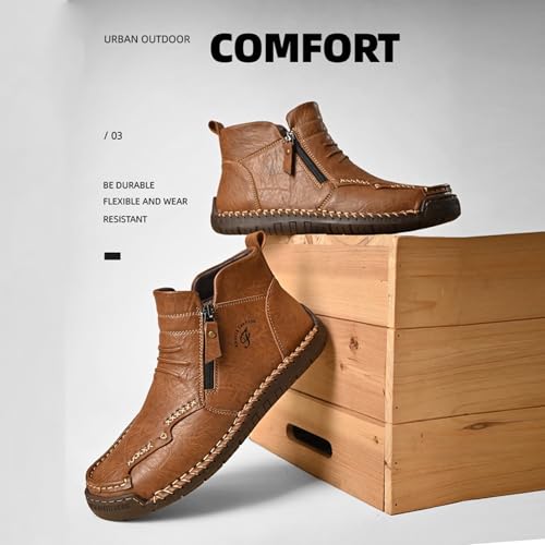 Ailongcity Mens Boots, Ailongcity Mens Shoes Orthopedic, Handmade Cowhide Orthopedic Durable Waterproof Non-Slip No Glue Boots4