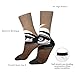 XZDZDX logo of eyelashes forming Polyester Mid-Calf Socks 2 Black-2 for Unisex - Skin-Friendly Elastic Fashion Crew Socks