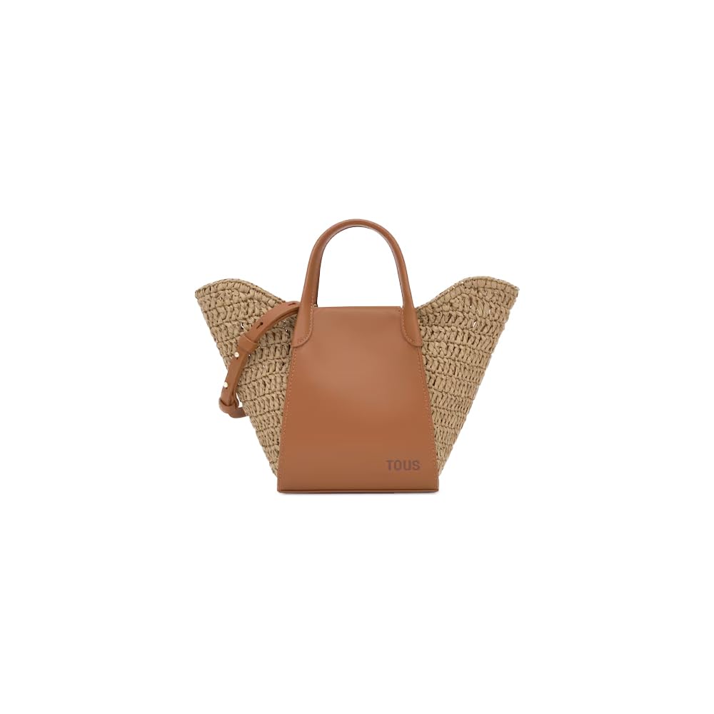 TOUS Capazo Pequeño Tulip Rafia Camel 2002438944