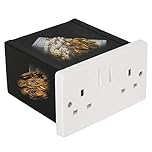 Btstil Hidden Wall Safe Outlet, Secret Wall Safe Double Plug Socket Wall Safe Hiding Storage, Secret Outlet Box for Hiding Money Jewellery