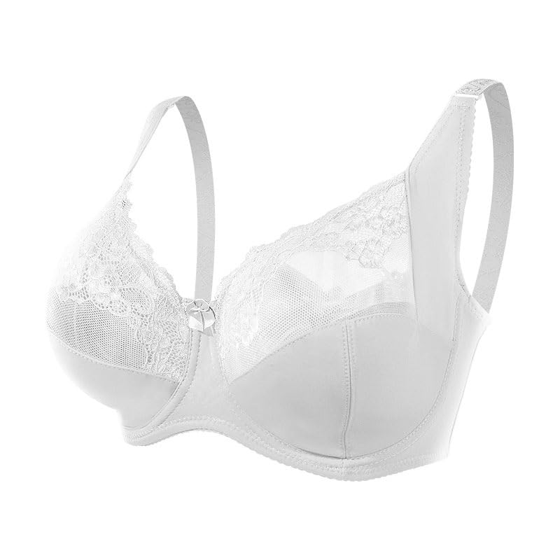 ftk Women’s G-Cup Lace Bra | Thin Cup with Rings | Seamless Non-Wire Padded Front Racer Bra-picture-39