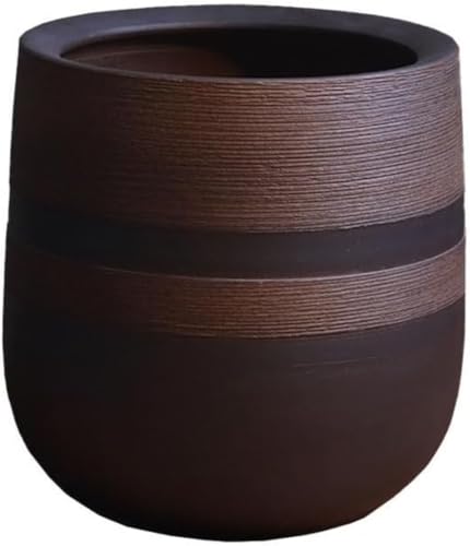 ASerZenith Maceta de cerámica para Flores, Estilo Retro, Antigua, para Sala de Estar, arreglo Floral Creativo, decoración de Suelo, decoración de Interiores, Maceta de Barro Grande (B)
