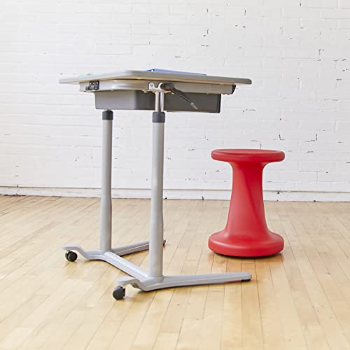 Image of ECR4Kids Twist Active Wobble Stool, 18in Seat Height, Classroom Furniture, Red
