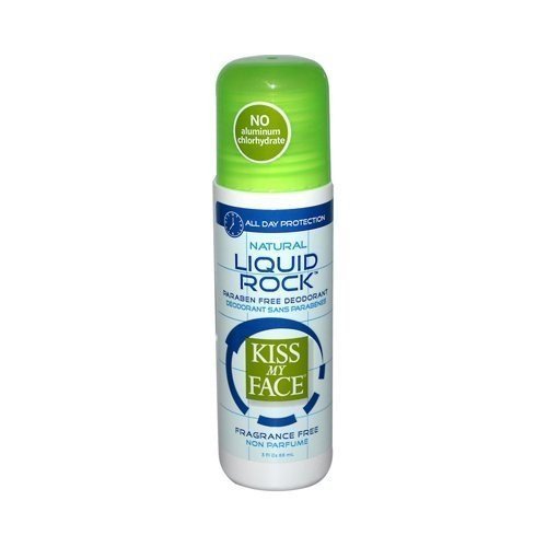 Kiss My Face, Natural Liquid Rock Deodorant, No Fragrance, 3 fl oz (88 Milliliter). Pack of 4.