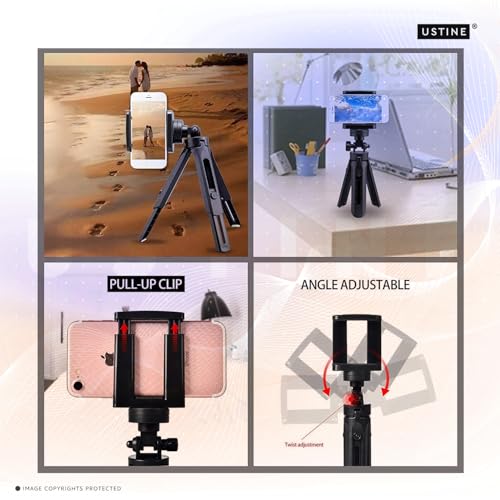 Image of Youtuber Kit | 10 inch RGB Ring Light | MiniPro T1 - Compact 16cm Mini Tripod (Tabletop Use) | Ideal for Facebook Videos, Reels & Vlogging (MiniPro T1 + RGB 10 inch Light)