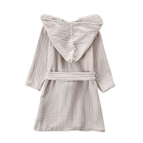 Tado Muslin KHAKI2-4T Toddler Bathrobe, Lightweight Cover-Up thumb #1