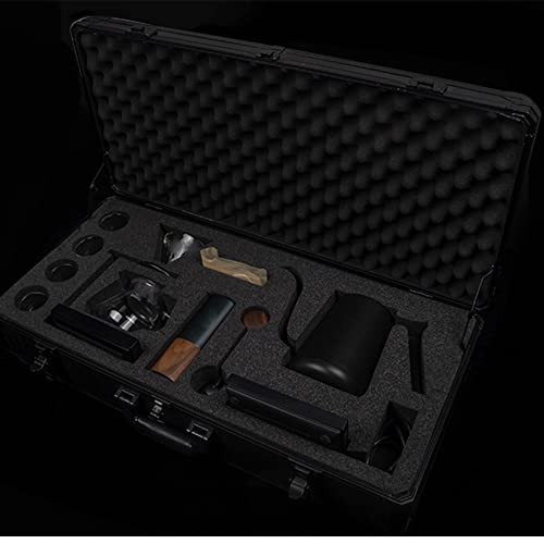 FCYIXIA 1 Satz Edelstahl Burr Kaffeeschleifungsset Gießen Übergießen Kaffee High Design Manuelle Kaffee Mühle – Bild 3