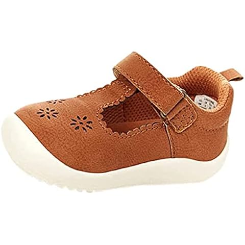 Stride Rite 360 Infant and Toddler Girls Cheyenne First Walker Shoe, Tan, 6 Toddler Cover