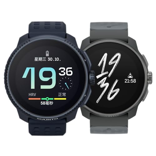 SUUNTO Race GPS Sports Watch w/ 1.43' AMOLED Touchscreen Midnight & SUUNTO Race S GPS Sports Watch w/ 1.32' AMOLED Touchscreen Graphite Titanium