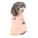 RANPHY 犬服 ふく服 セーター トレーナー服 スウェットシャツ あったか 秋冬 カバーオール ジャケット パーカー 小型犬 フリース チワワ服 トイプードル服 女の子 ペット洋服 暖かい 防寒 おしゃれ 猫服 お散歩 ピンク M