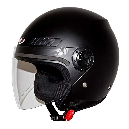 Casque jet Shiro SH62 GS noir mat taille S trajets urbains quotidiens