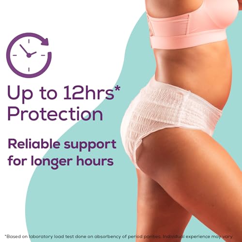 Image of Evereve Period Panty For Girls & Women, (M-L), 5 Pcs, 360 Degree Coverage, 0% Leaks, High Absorbency For Heavy Flow, Maternity Delivery Pads, Postpartum & Overnight Protection, Disposable Panty