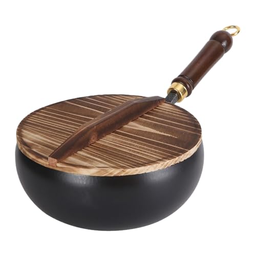 Freing pads anti -stick - 24 x 11 x 45 cm anodizzato duro, resistente ai graffi | Padella sicura del forno versatile con coperchio, coperchio trasparente, padella sana con manici resistenti al calore