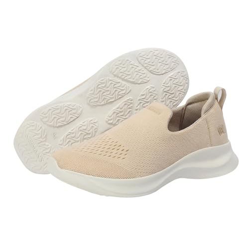 Image of Neeman's Knit Lite Slip Ons for Women | Lightweight Breathable Knit Slip-On Sneakers | Cushioned EVA Sole | Soft Stretch Upper | Comfortable Casual, Office & Walking Shoes