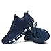 Mens Running Walking Shoes Lace-up Blade Tennis Casual Fashion Sneakers Comfort Non Slip Work Sport Athletic Trainers Dark/Blue