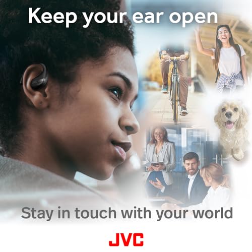 JVC Nearphones HA NP50T B True Wireless Design Oreilles Libres Ecoutez de la Musique sans Vous Couper du Monde Légers ANC pour Les appels IPX4 38 h d'autonomie BT 5.3 - vue 2