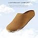 Stelle Clogs Women Mens Arch Support Suede Soft Cork Footbed Sandals Potato Shoes Slip on Home Slippers Non-Slip Comfort(Caramel,8)