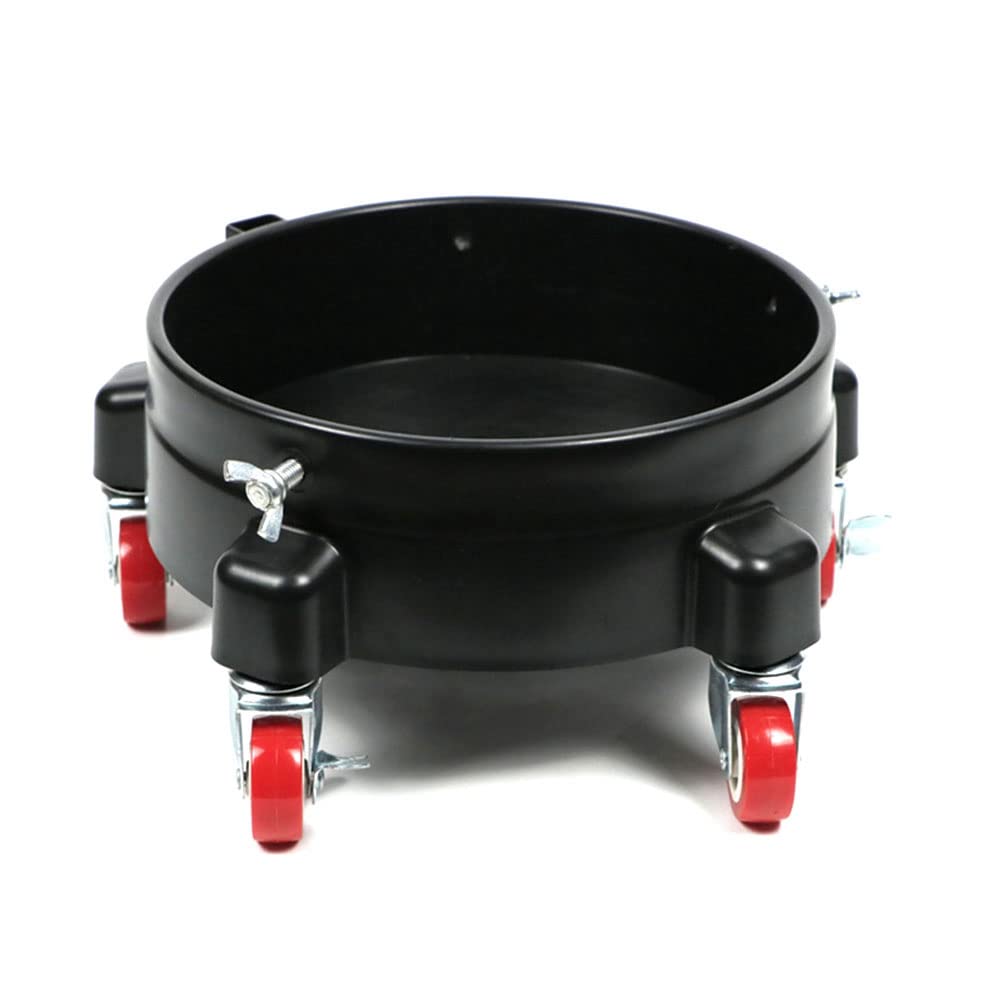 Chariot de seau 5 roulettes pivotantes amovible noir 11,5 pouces à pousser 360°