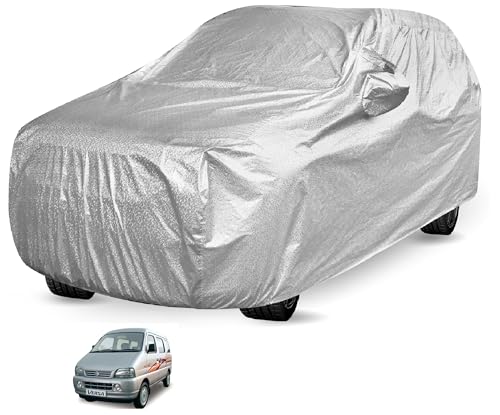 Image of Auto Hub Waterproof Car Cover Compatible with Maruti Versa with Mirror Pocket, Soft Cotton Lining, Waterproof Versa Car Cover- Metallic Silver