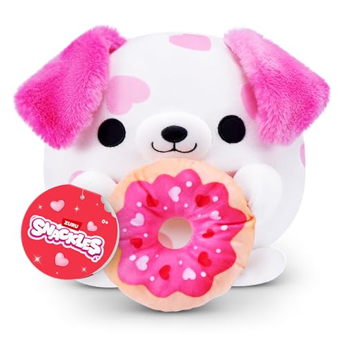Ya en mundofriki.es: Snackles Edición San Valentín Peluche 20 cm (Dalmation with Donut) por ZURU – Peluche Ultra-Suave con Snack temático, Coleccionable y abrazable para niños, preadolescentes y Adolescentes