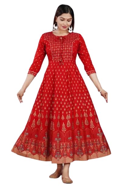 RF Clothes Women Printed Viscose Rayon Stitched Floral Anarkali Gown Only-picture-27