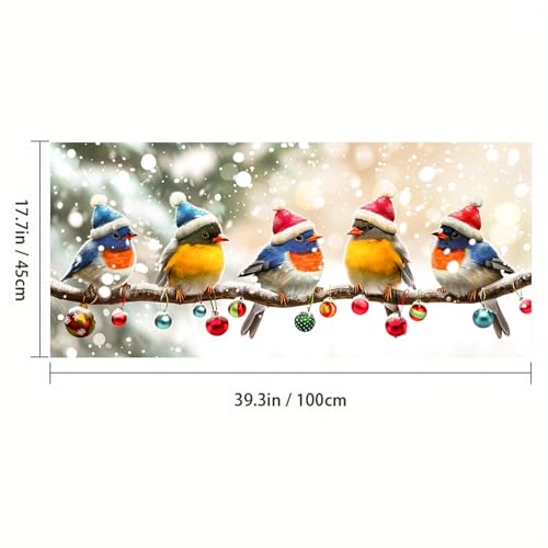 Vinilo Decorativo Navidad HOMETITUTE 39.3 x 17.7 pulgadas miniatura 3