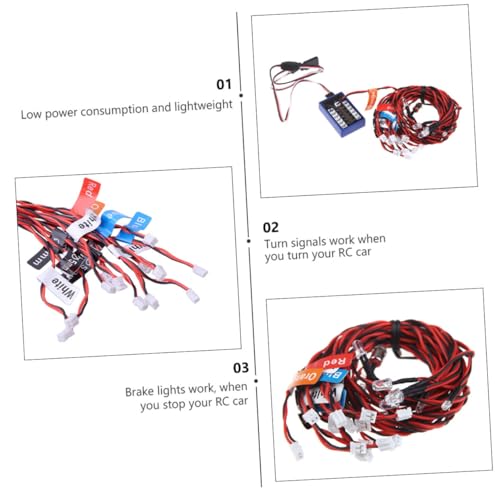 Luces LED multicolores para coche RC para evitar pérdidas en la oscuridad con ifundom 4