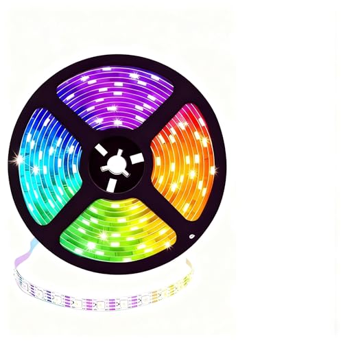 JCSJK Bande LED à Piles, 90 Ruban LED & RGB5050 Contrôle via WiFi App et Télécommande Ruban Bande Pour Rétroéclairage TV, Décoration de Fête,Led Pour...