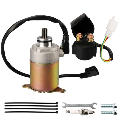 RETEPIF GY6 Starter Motor＋Starter Relay Solenoid Compatible with 50cc 150cc...