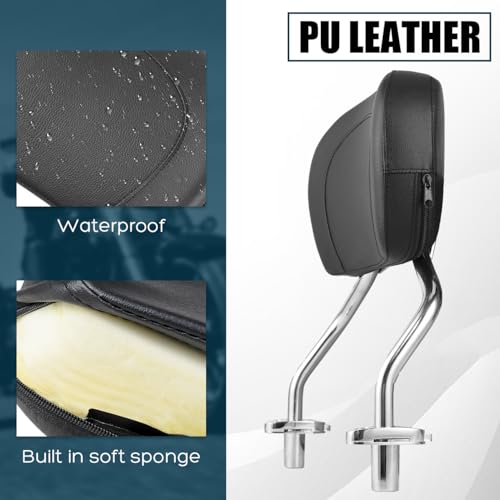 Image of Detachable Passenger Backrest Sissy Bar With Back Rest Pad Compatible with for Harley Freewheeler FLRT 2015-2025 Road Glide 3 FLTRT 2023-2025 Sissy Bar Backrest | Stylish Heavy-Duty Metal Sissy Bar Backrest For Comfortable Back Support