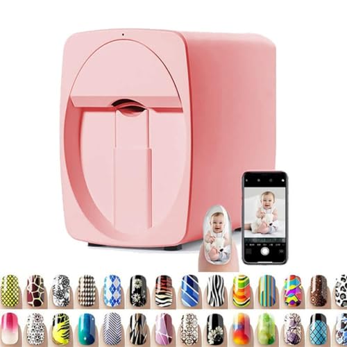 NYMFEA Intelligent 3D Nail Painting Machine, Portable Digital Mobile Art