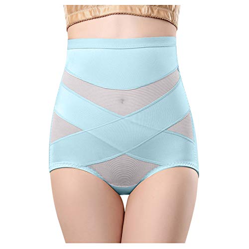 iQKA Women Butt Lifter Shapewear High Waist Tummy Control Panties Body Shaper Underwear Shaping Briefs(Blue,2XL)